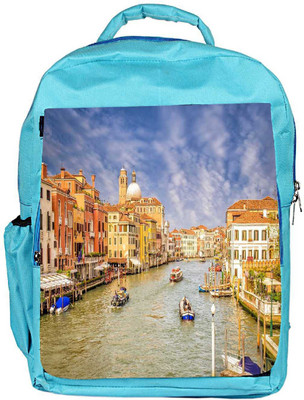 

Snoogg Eco Friendly Canvas Dirty Water Designer Backpack Rucksack School Travel Unisex Casual Canvas Bag Bookbag Satchel 5 L Backpack(Blue)