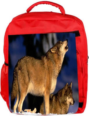 

Snoogg Eco Friendly Canvas Dog Roaring Designer Backpack Rucksack School Travel Unisex Casual Canvas Bag Bookbag Satchel 5 L Backpack(Red)