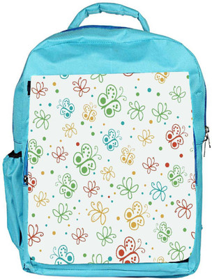 

Snoogg Eco Friendly Canvas Abstract Multicolor Butterflies Designer Backpack Rucksack School Travel Unisex Casual Canvas Bag Bookbag Satchel 5 L Backpack(Blue)