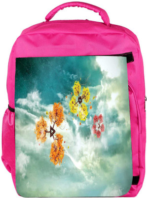 

Snoogg Eco Friendly Canvas Colorful Windsa Designer Backpack Rucksack School Travel Unisex Casual Canvas Bag Bookbag Satchel 5 L Backpack(Pink)