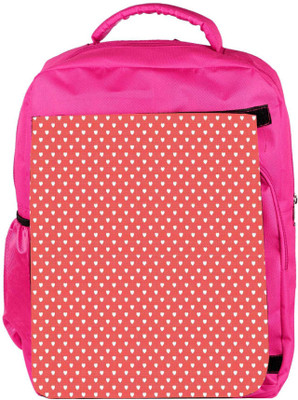 

Snoogg Eco Friendly Canvas Heart Love Pattern Backpack Rucksack School Travel Unisex Casual Canvas Bag Bookbag Satchel 5 L Backpack(Pink)
