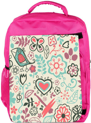 

Snoogg Eco Friendly Canvas White Birds And Nature Designer Backpack Rucksack School Travel Unisex Casual Canvas Bag Bookbag Satchel 5 L Backpack(Pink)