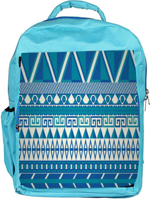 

Snoogg Eco Friendly Canvas Aztec Pattern Triangular Backpack Rucksack School Travel Unisex Casual Canvas Bag Bookbag Satchel 5 L Backpack(Blue)