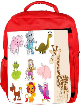 

Snoogg Eco Friendly Canvas Set Of Animal With Background Backpack Rucksack School Travel Unisex Casual Canvas Bag Bookbag Satchel 5 L Backpack(Red)
