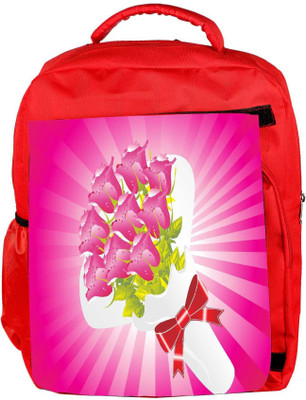 

Snoogg Eco Friendly Canvas Beautifull Flower Bouque Series Design Backpack Rucksack School Travel Unisex Casual Canvas Bag Bookbag Satchel 5 L Backpack(Red)