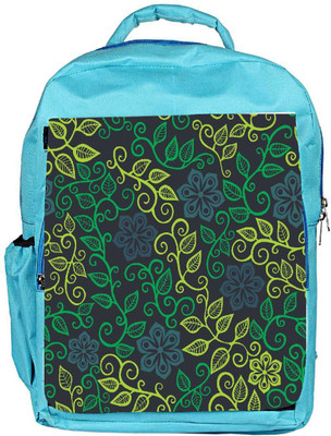 

Snoogg Eco Friendly Canvas A Seamless Leaf Pattern Backpack Rucksack School Travel Unisex Casual Canvas Bag Bookbag Satchel 5 L Backpack(Blue)