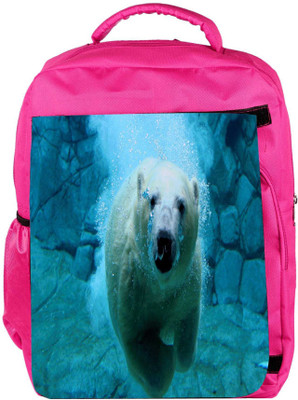 

Snoogg Eco Friendly Canvas Polar Beer Designer Backpack Rucksack School Travel Unisex Casual Canvas Bag Bookbag Satchel 5 L Backpack(Pink)