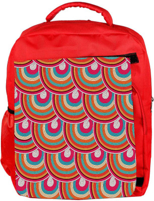 

Snoogg Eco Friendly Canvas Mixed Colors Pattern Designer Backpack Rucksack School Travel Unisex Casual Canvas Bag Bookbag Satchel 5 L Backpack(Red)