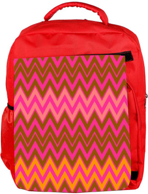 

Snoogg Eco Friendly Canvas Wave Patterns Backpack Rucksack School Travel Unisex Casual Canvas Bag Bookbag Satchel 5 L Backpack(Red)
