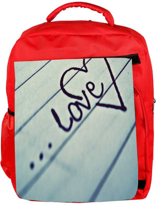 

Snoogg Eco Friendly Canvas Love Love Designer Backpack Rucksack School Travel Unisex Casual Canvas Bag Bookbag Satchel 5 L Backpack(Red)