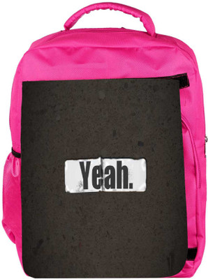 

Snoogg Eco Friendly Canvas Yeah ! Backpack Rucksack School Travel Unisex Casual Canvas Bag Bookbag Satchel 5 L Backpack(Pink)