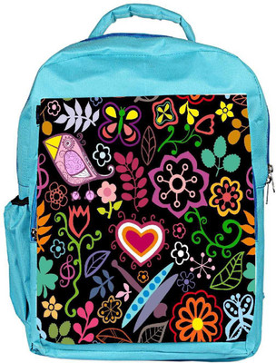 

Snoogg Eco Friendly Canvas Colorful Floral Seamless Pattern In Cartoon Style Seamless Pattern Backpack Rucksack School Travel Unisex Casual Canvas Bag Bookbag Satchel 5 L Backpack(Blue)