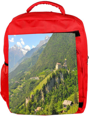 

Snoogg Eco Friendly Canvas Green Trees Designer Backpack Rucksack School Travel Unisex Casual Canvas Bag Bookbag Satchel 5 L Backpack(Red)