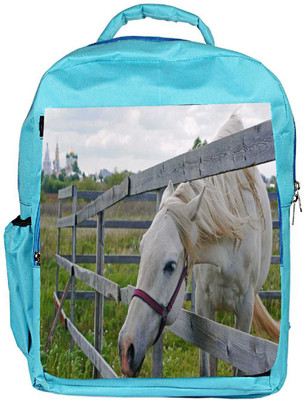 

Snoogg Eco Friendly Canvas White Horse Designer Backpack Rucksack School Travel Unisex Casual Canvas Bag Bookbag Satchel 5 L Backpack(Blue)