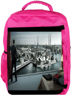

Snoogg Eco Friendly Canvas Australia Designer Backpack Rucksack School Travel Unisex Casual Canvas Bag Bookbag Satchel 5 L Backpack(Pink)
