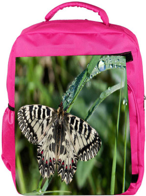 

Snoogg Eco Friendly Canvas Mixed Color Butterfly Designer Backpack Rucksack School Travel Unisex Casual Canvas Bag Bookbag Satchel 5 L Backpack(Pink)