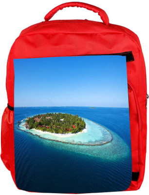 

Snoogg Eco Friendly Canvas Abstract Island Designer Backpack Rucksack School Travel Unisex Casual Canvas Bag Bookbag Satchel 5 L Backpack(Red)