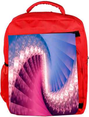

Snoogg Eco Friendly Canvas Glowing Spiral Abstract Designer Backpack Rucksack School Travel Unisex Casual Canvas Bag Bookbag Satchel 5 L Backpack(Red)