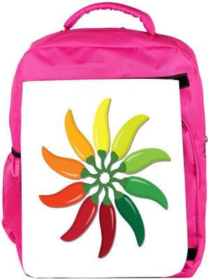 

Snoogg Eco Friendly Canvas Chilli Pepper Wheel In Vector Forma Backpack Rucksack School Travel Unisex Casual Canvas Bag Bookbag Satchel 5 L Backpack(Pink)