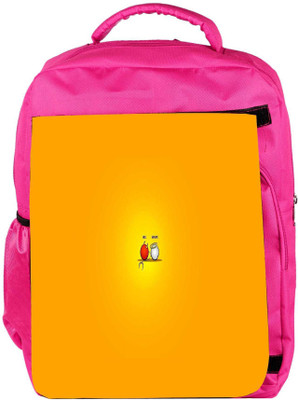 

Snoogg Eco Friendly Canvas Hell And Heaven Designer Backpack Rucksack School Travel Unisex Casual Canvas Bag Bookbag Satchel 5 L Backpack(Pink)