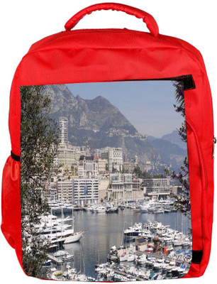 

Snoogg Eco Friendly Canvas White Yards Designer Backpack Rucksack School Travel Unisex Casual Canvas Bag Bookbag Satchel 5 L Backpack(Red)