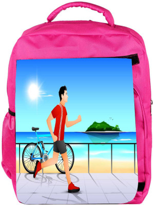 

Snoogg Eco Friendly Canvas Abstract Summer Background Backpack Rucksack School Travel Unisex Casual Canvas Bag Bookbag Satchel 5 L Backpack(Pink)