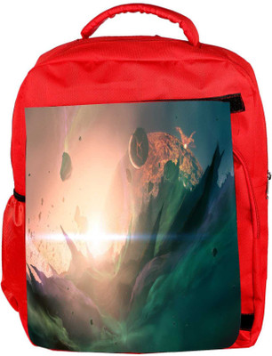 

Snoogg Eco Friendly Canvas Explosion Fantasy Designer Backpack Rucksack School Travel Unisex Casual Canvas Bag Bookbag Satchel 5 L Backpack(Red)