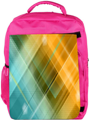 

Snoogg Eco Friendly Canvas Checkered Designer Backpack Rucksack School Travel Unisex Casual Canvas Bag Bookbag Satchel 5 L Backpack(Pink)