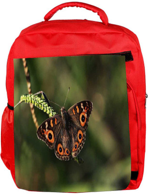 

Snoogg Eco Friendly Canvas Brown Butterfly Designer Backpack Rucksack School Travel Unisex Casual Canvas Bag Bookbag Satchel 5 L Backpack(Red)