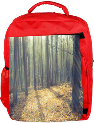 

Snoogg Eco Friendly Canvas Focused Light In Forest Designer Backpack Rucksack School Travel Unisex Casual Canvas Bag Bookbag Satchel 5 L Backpack(Red)