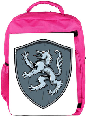 

Snoogg Eco Friendly Canvas Crests Vector Element Backpack Rucksack School Travel Unisex Casual Canvas Bag Bookbag Satchel 5 L Backpack(Pink)