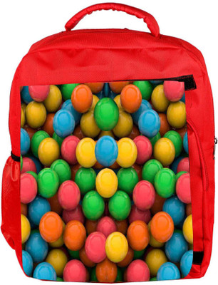

Snoogg Eco Friendly Canvas Colorful 3D Balls Backpack Rucksack School Travel Unisex Casual Canvas Bag Bookbag Satchel 5 L Backpack(Red)