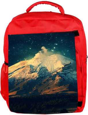 

Snoogg Eco Friendly Canvas Night In The Everest Backpack Rucksack School Travel Unisex Casual Canvas Bag Bookbag Satchel 5 L Backpack(Red)