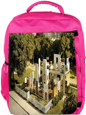 

Snoogg Eco Friendly Canvas Playing House Designer Backpack Rucksack School Travel Unisex Casual Canvas Bag Bookbag Satchel 5 L Backpack(Pink)