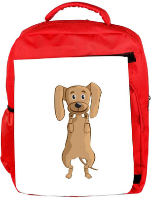 

Snoogg Eco Friendly Canvas Dog Backpack Rucksack School Travel Unisex Casual Canvas Bag Bookbag Satchel 5 L Backpack(Red)