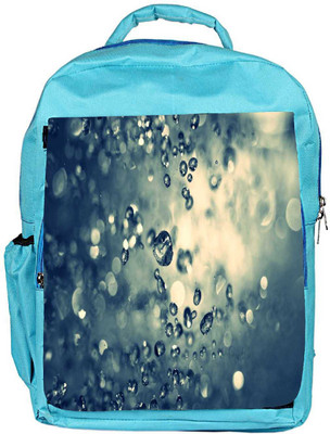 

Snoogg Eco Friendly Canvas Water Drops Designer Backpack Rucksack School Travel Unisex Casual Canvas Bag Bookbag Satchel 5 L Backpack(Blue)
