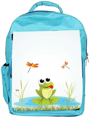 

Snoogg Eco Friendly Canvas Background With Frog Backpack Rucksack School Travel Unisex Casual Canvas Bag Bookbag Satchel 5 L Backpack(Blue)