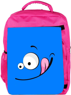 

Snoogg Eco Friendly Canvas Funny Face Inserted Backpack Rucksack School Travel Unisex Casual Canvas Bag Bookbag Satchel 5 L Backpack(Pink)