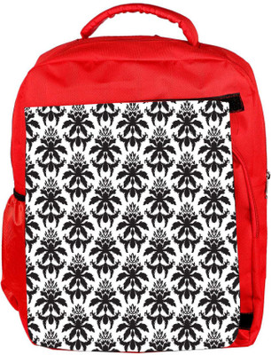 

Snoogg Eco Friendly Canvas Dark Black Pattern Designer Backpack Rucksack School Travel Unisex Casual Canvas Bag Bookbag Satchel 5 L Backpack(Red)