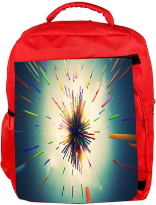 

Snoogg Eco Friendly Canvas Abstract Amazed Design Designer Backpack Rucksack School Travel Unisex Casual Canvas Bag Bookbag Satchel 5 L Backpack(Red)