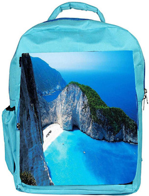 

Snoogg Eco Friendly Canvas White And Green Mountain Designer Backpack Rucksack School Travel Unisex Casual Canvas Bag Bookbag Satchel 5 L Backpack(Blue)