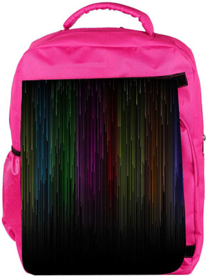 

Snoogg Eco Friendly Canvas Falling Colorful Rays Designer Backpack Rucksack School Travel Unisex Casual Canvas Bag Bookbag Satchel 5 L Backpack(Pink)