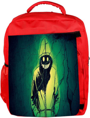 

Snoogg Eco Friendly Canvas Smiling Demon Designer Backpack Rucksack School Travel Unisex Casual Canvas Bag Bookbag Satchel 5 L Backpack(Red)