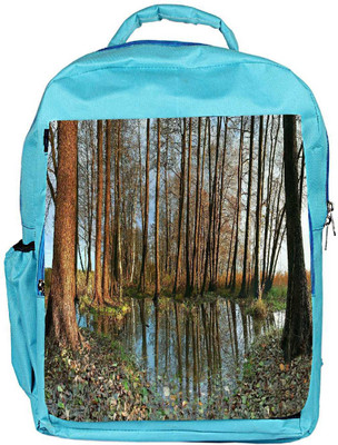 

Snoogg Eco Friendly Canvas Small Pond In Forest Designer Backpack Rucksack School Travel Unisex Casual Canvas Bag Bookbag Satchel 5 L Backpack(Blue)