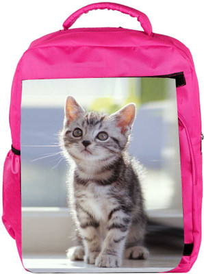 

Snoogg Eco Friendly Canvas Lover Kitty Backpack Rucksack School Travel Unisex Casual Canvas Bag Bookbag Satchel 5 L Backpack(Pink)