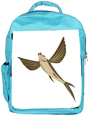 

Snoogg Eco Friendly Canvas Flying Fish Retro Style Backpack Rucksack School Travel Unisex Casual Canvas Bag Bookbag Satchel 5 L Backpack(Blue)