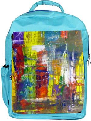 

Snoogg Eco Friendly Canvas Wall Art Abstract Painting Backpack Rucksack School Travel Unisex Casual Canvas Bag Bookbag Satchel 5 L Backpack(Blue)