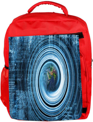 

Snoogg Eco Friendly Canvas Abstract Internet Background Backpack Rucksack School Travel Unisex Casual Canvas Bag Bookbag Satchel 5 L Backpack(Red)