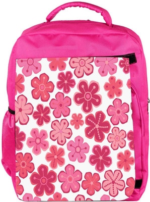 

Snoogg Eco Friendly Canvas Seamless Floral Pattern Flowers Texture Daisy Backpack Rucksack School Travel Unisex Casual Canvas Bag Bookbag Satchel 5 L Backpack(Pink)