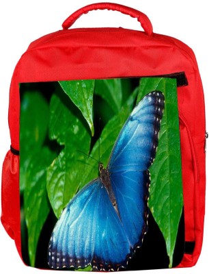 

Snoogg Eco Friendly Canvas Butterflies Wallpaper Designer Backpack Rucksack School Travel Unisex Casual Canvas Bag Bookbag Satchel 5 L Backpack(Red)